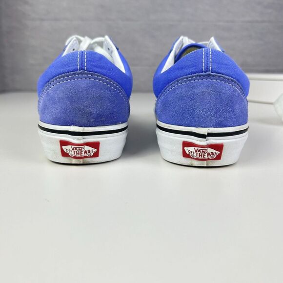 Vans Old Skool Blue Canvas Suede Lace-Up Sneakers Skater Shoes Unisex Size 7/8.5 - Picture 5 of 12